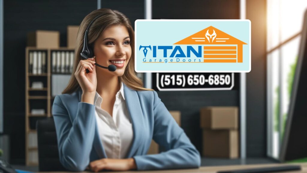 A customer service representative from Titan Garage Doors Des Moines