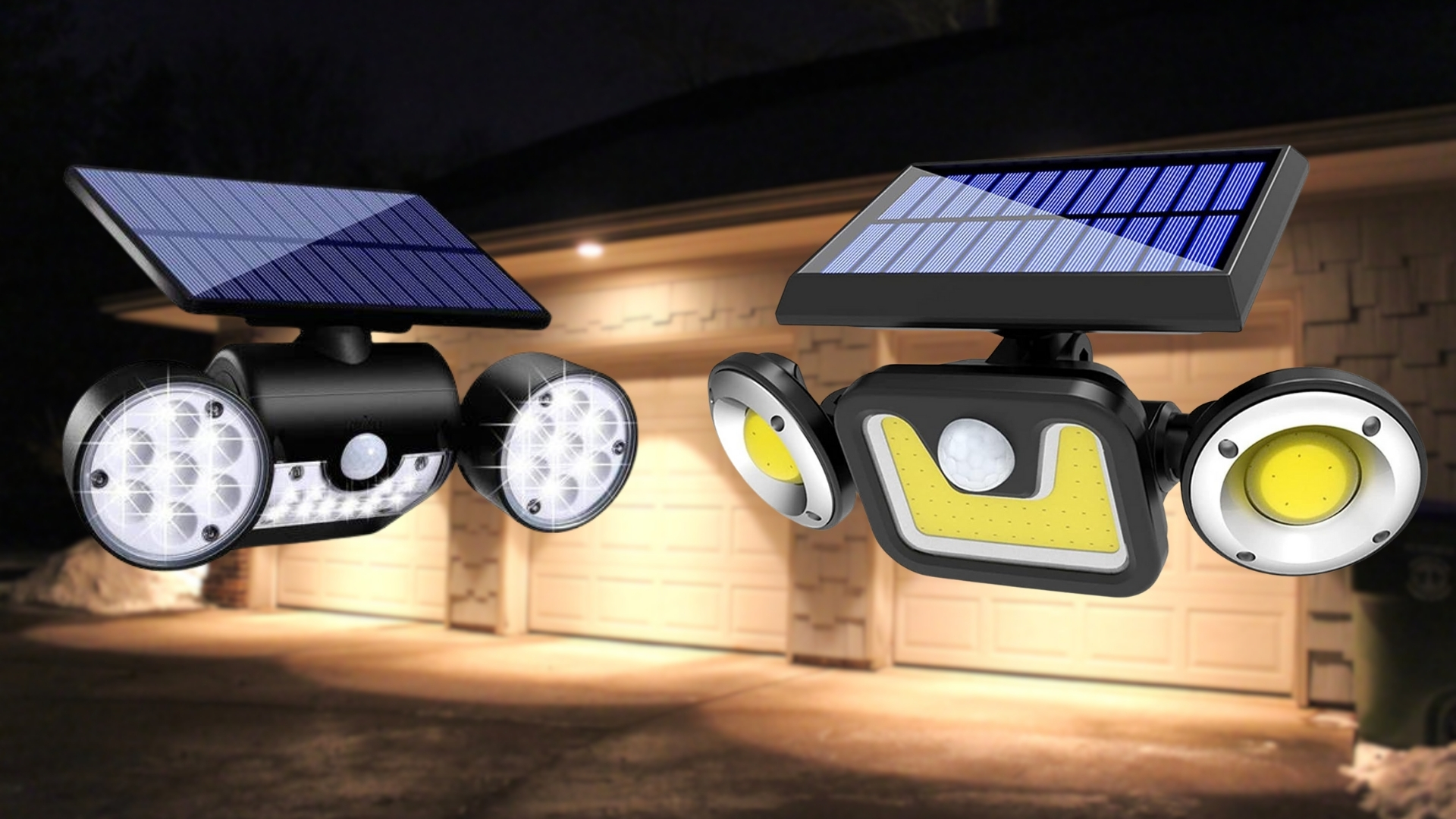 Solar motion lights must be installed around your garage door to improve its security