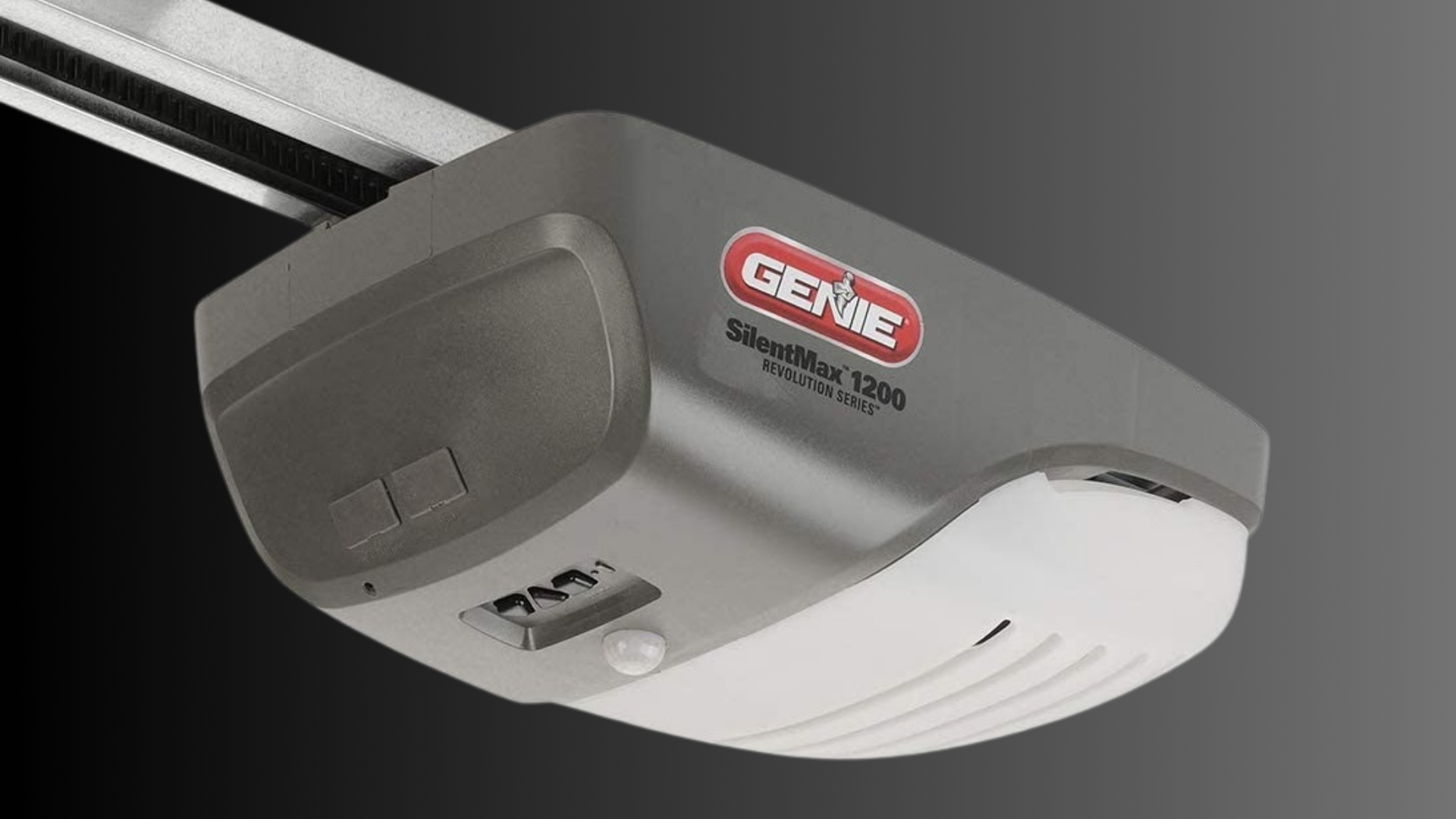 Genie SilentMax 1200 screw drive garage opener for quiet and smooth operation.