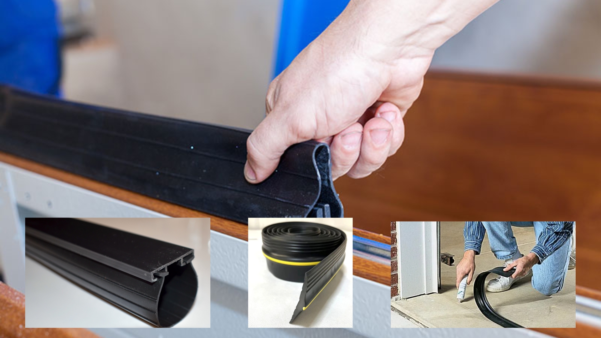 Replacing damaged seals to fix garage door problems like air and water leaks
