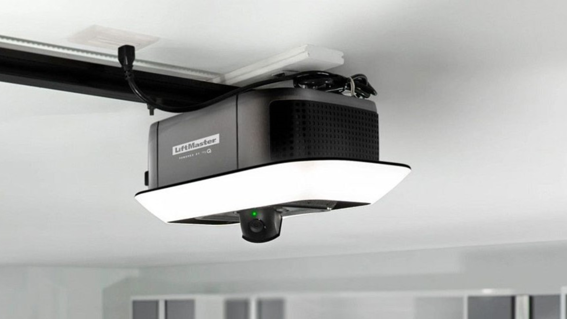 LiftMaster garage door opener installed with new garage door system
