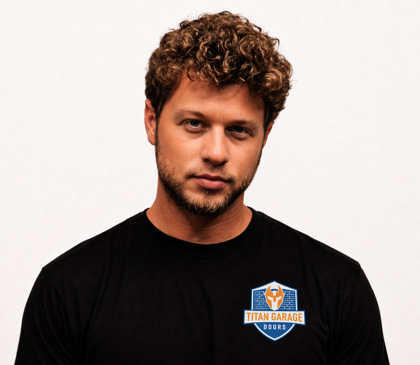 A close-up image of Ben J., CEO and owner of Titan Garage Doors Des Moines