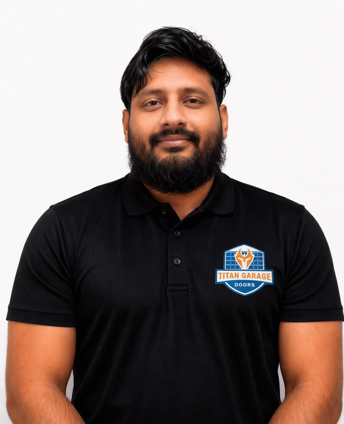 A close-up image of Gerson F., senior technician at Titan Garage Doors Des Moines