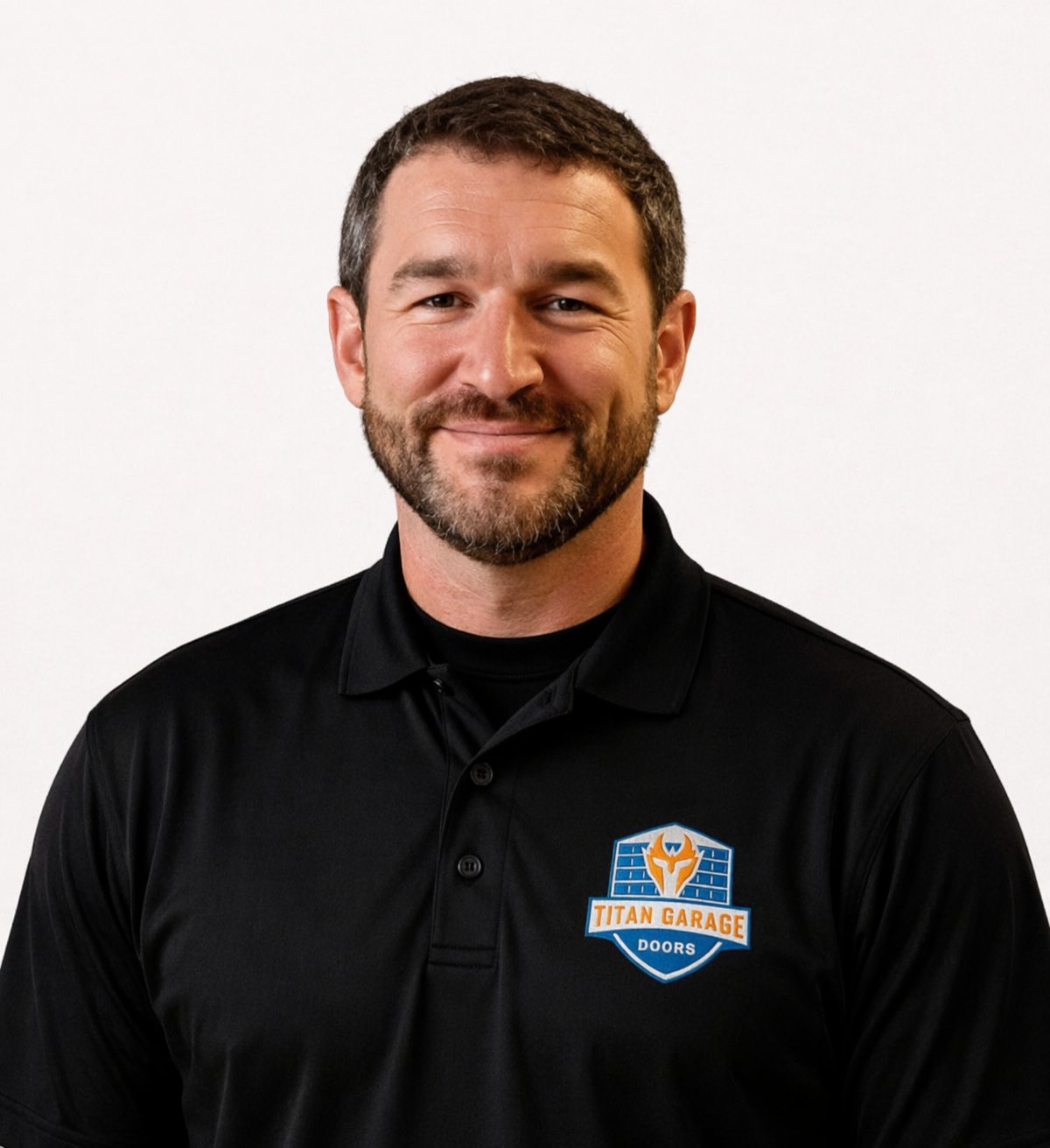 A close-up image of Phil M., services manager at Titan Garage Doors Des Moines